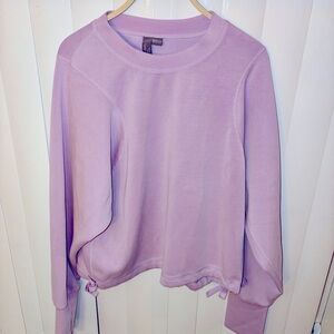 Sweaty Betty Lavender Tie-Detail Sweatshirt Size XL